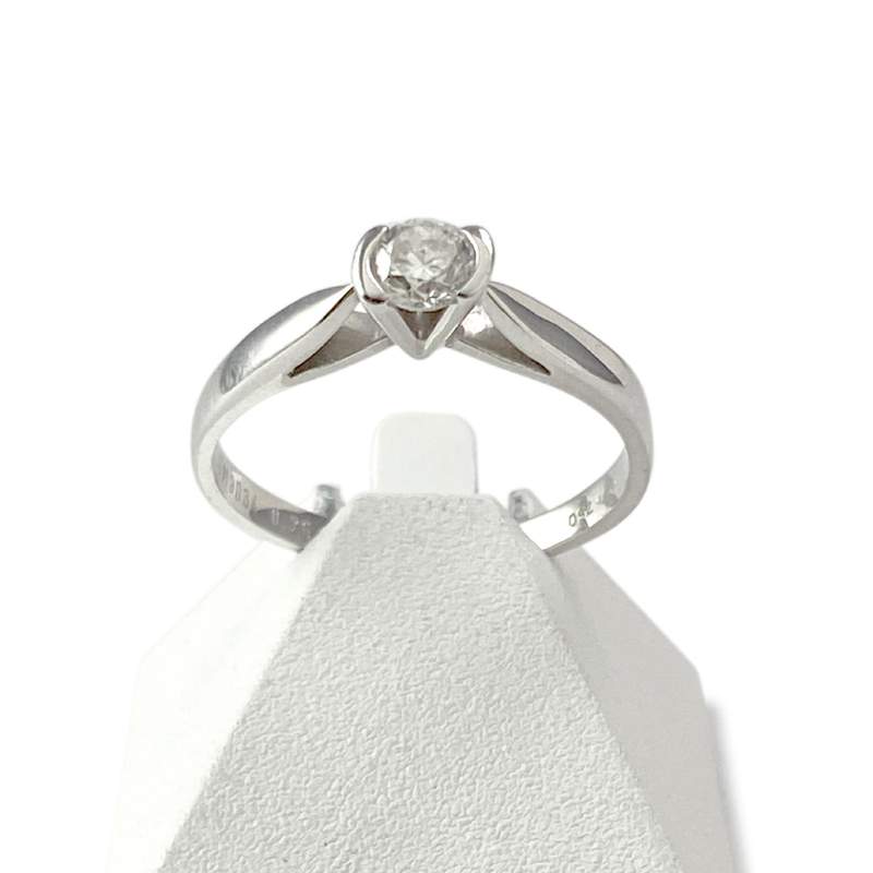 Solitaire d'occasion or 750 blanc diamant séduction - vue 1