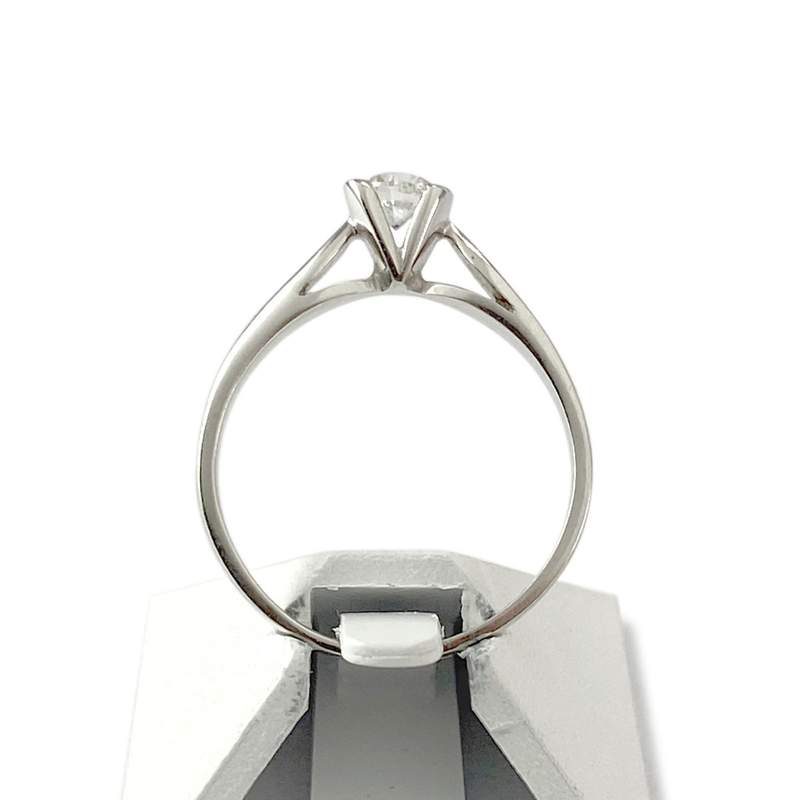 Solitaire d'occasion or 750 blanc diamant séduction - vue 3