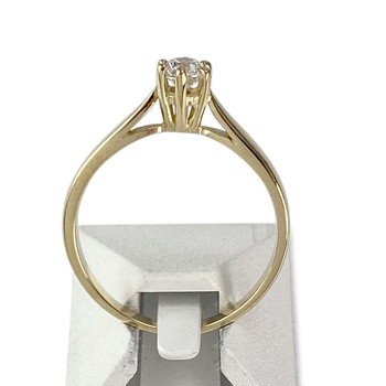 Second-hand solitaire ring in gold 750 yellow diamond 0.30 carat