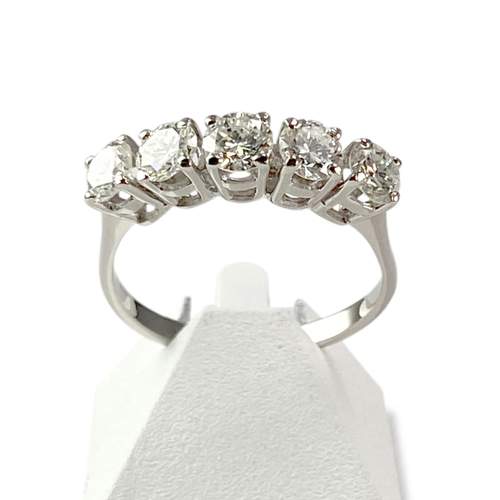 Bague d'occasion or 750 blanc diamants