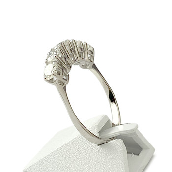 Bague d'occasion or 750 blanc diamants