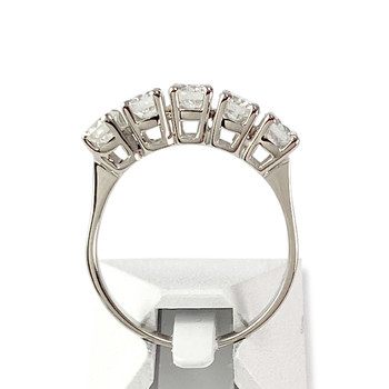 Bague d'occasion or 750 blanc diamants