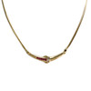 Collier d'occasion or 750 jaune rubis zirconias 43 cm - vue V1
