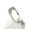 Bague d'occasion or 750 blanc diamants synthétiques - vue V2