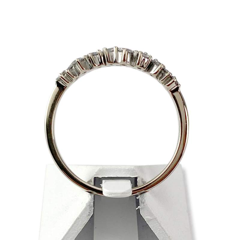 Bague d'occasion or 750 blanc diamants synthétiques - vue 3