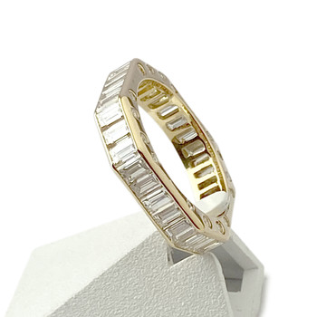 Second-hand gold ring 750 yellow diamonds