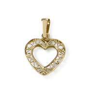 Pendentif coeur d'occasion or 750 jaune