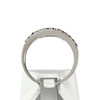 Bague d'occasion Or 750 blanc Saphirs et Diamants - vue V3
