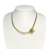 Collier d'occasion avec fleur or 585 jaune 43 cm - vue V2