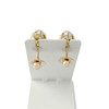 Boucles d'oreilles d'occasion or 750 jaune perles de culture - vue V3