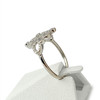 Bague d'occasion or 750 blanc diamants - vue V2