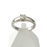 Solitaire d'occasion or 750 blanc diamant - vue 1