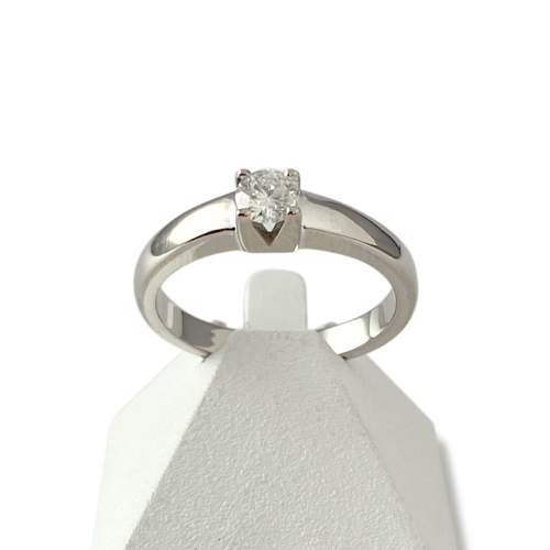 Solitaire second hand gold 750 white diamond