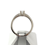 Solitaire d'occasion or 750 blanc diamant - vue 3