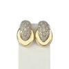Boucles d'oreilles d'occasion or 750 jaune et rhodié diamants - vue V1