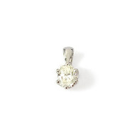 Pendentif d'occasion or 750 blanc diamant 0.30 carat