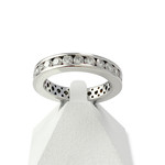 Bague d'occasion or 750 blanc diamants - vue 1