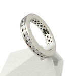 Bague d'occasion or 750 blanc diamants - vue 2