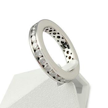 Bague d'occasion or 750 blanc diamants
