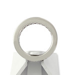 Bague d'occasion or 750 blanc diamants - vue 3