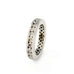 Bague d'occasion or 750 blanc diamants - vue 4