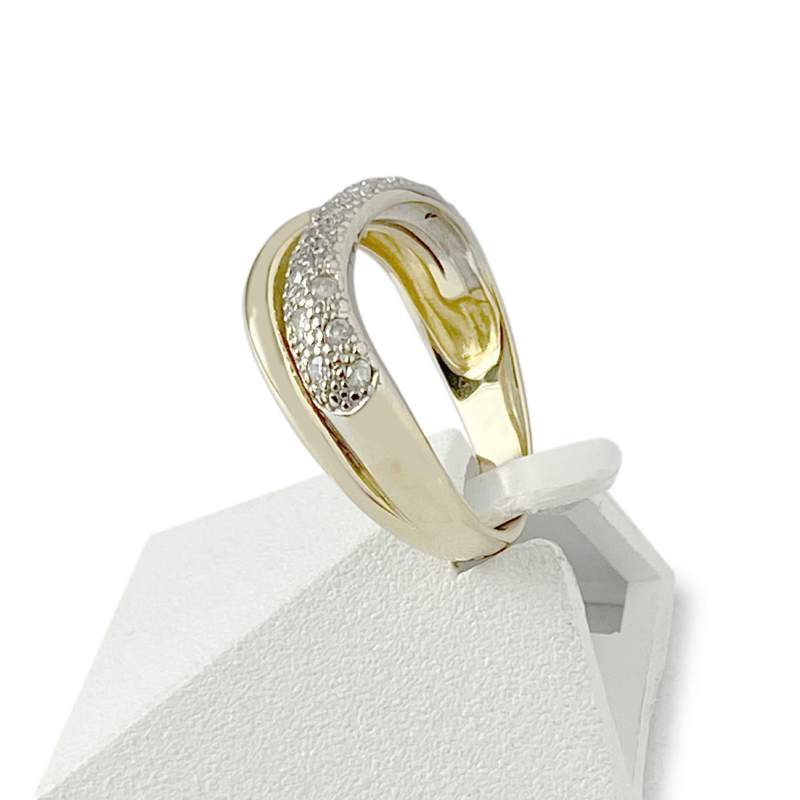 Bague d'occasion 2ors 750 diamants - vue 2