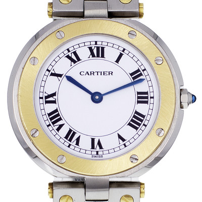 Montre d'occasion Cartier santos ronde femme - vue 1