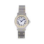 Montre d'occasion CARTIER modéle santos octogonale femme - vue D1