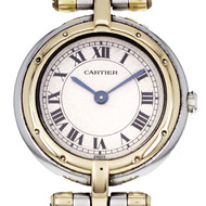 Montre d'occasion CARTIER panthere femme or jaune 750/1000 et acier