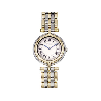 Montre d'occasion CARTIER panthere femme or jaune 750/1000 et acier
