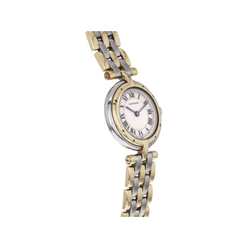 Montre d'occasion CARTIER panthere femme or jaune 750/1000 et acier