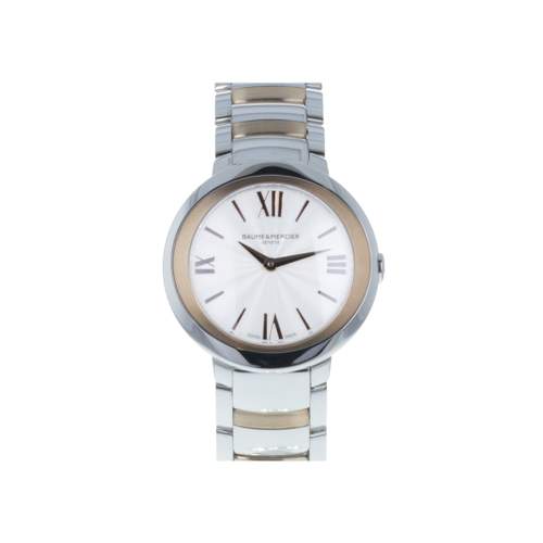 * Pre-owned BAUME & MERCIER Promesse women's watch in steel and gold-plated