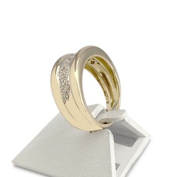 Bague d'occasion or 750 jaune et rhodié diamants