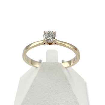Solitaire d'occasion or 750 jaune diamant