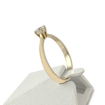 Solitaire d'occasion or 750 jaune diamant