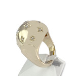 Bague d'occasion or 750 jaune diamants - vue 2