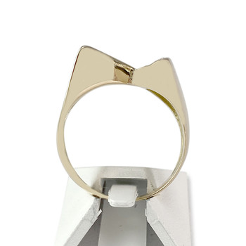 Tweedehands gouden ring 750 gele diamanten