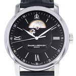 Montre d'occasion BAUME & MERCIER classima femme automatique bracelet cuir noir - vue D1