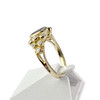 Bague d'occasion or 750 jaune saphir et diamants - vue V2