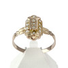 Bague d'occasion or 750 jaune diamants et perles fines - vue V1