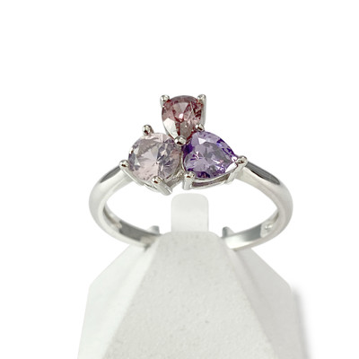 Bague d'occasion argent 925 zirconias pierre imitation - vue 1
