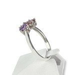 Bague d'occasion argent 925 zirconias pierre imitation - vue 2
