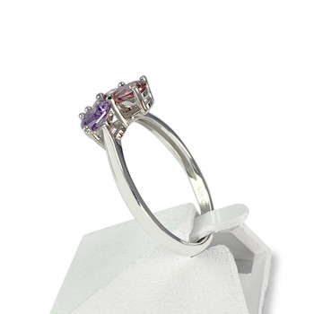 Bague d'occasion argent 925 zirconias pierre imitation