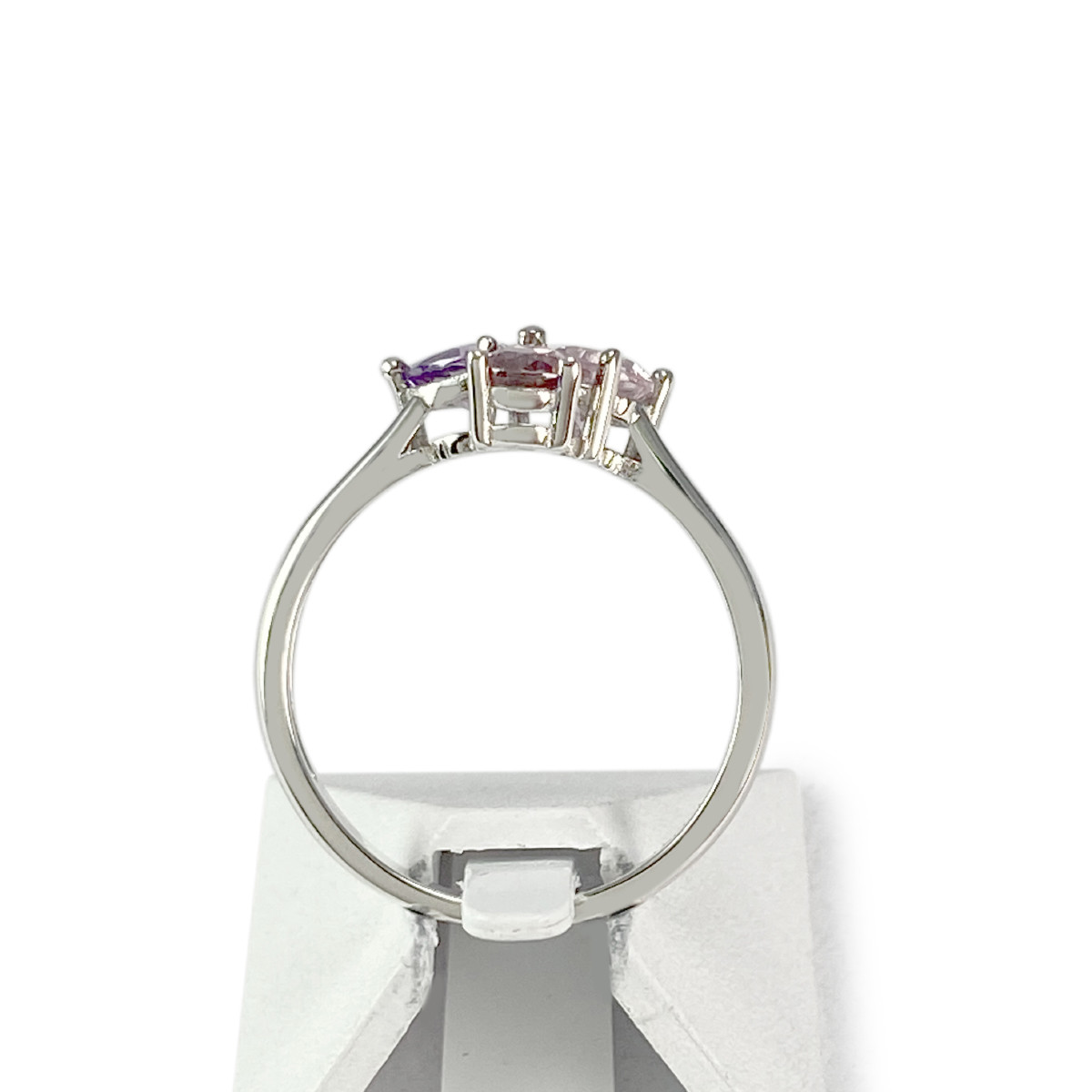 Bague d'occasion argent 925 zirconias pierre imitation - vue 3