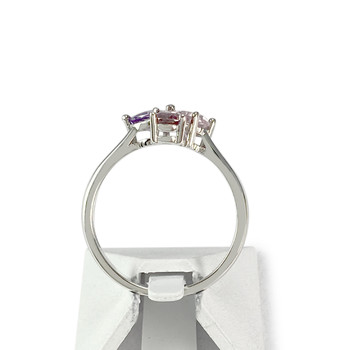 Bague d'occasion argent 925 zirconias pierre imitation