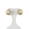 Boucles d'oreilles d'occasion or 750 jaune perles de culture - vue V1