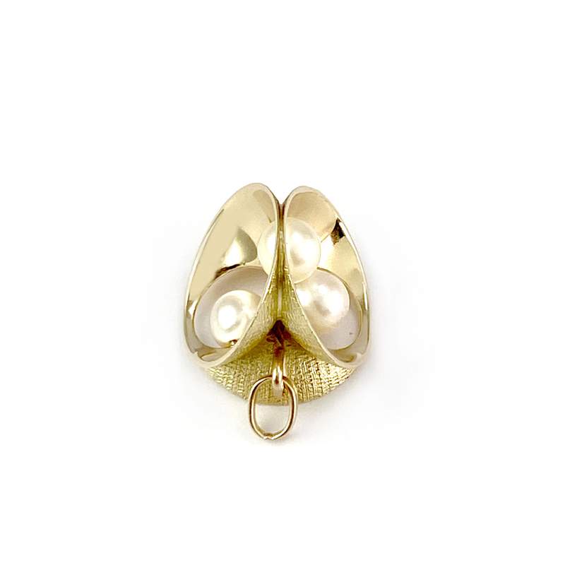 Pendentif d'occasion or 750 jaune perles de culture - vue 2
