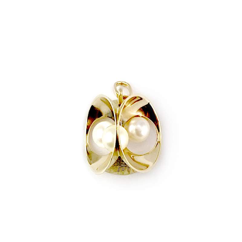 Pendentif d'occasion or 750 jaune perles de culture - vue 3