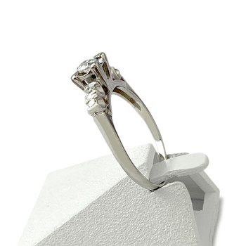 Bague d'occasion or 750 blanc diamants