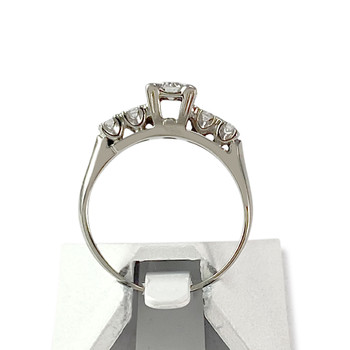 Bague d'occasion or 750 blanc diamants